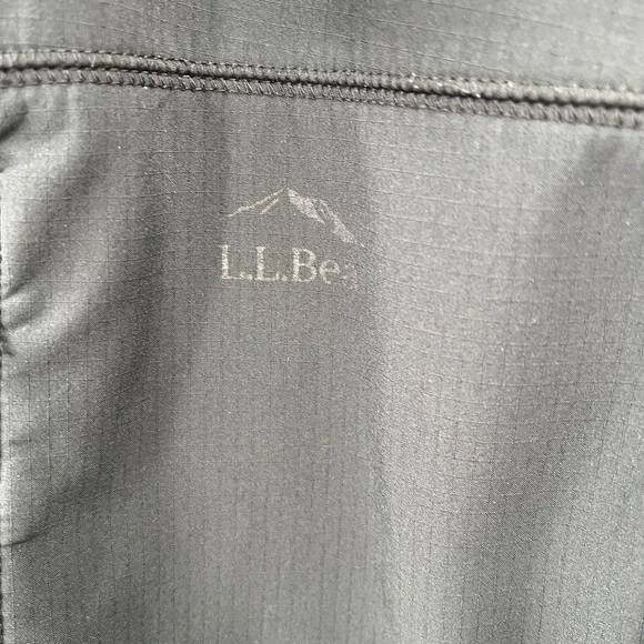 L.L. Bean softshell full zip front lightweight jacket black gray XL Tall XLT - Picture 3 of 11
